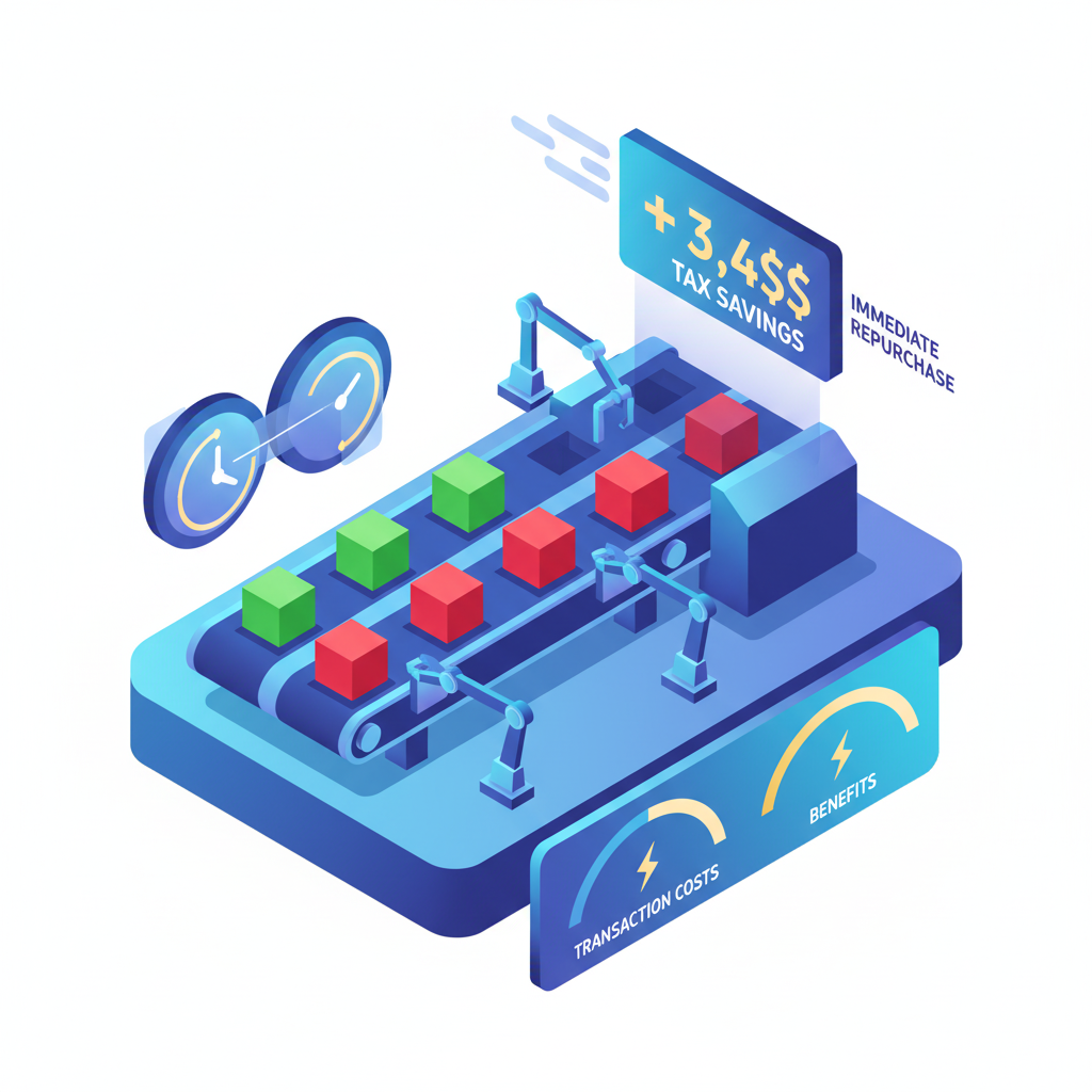 Tax-loss harvesting strategy mechanics illustration