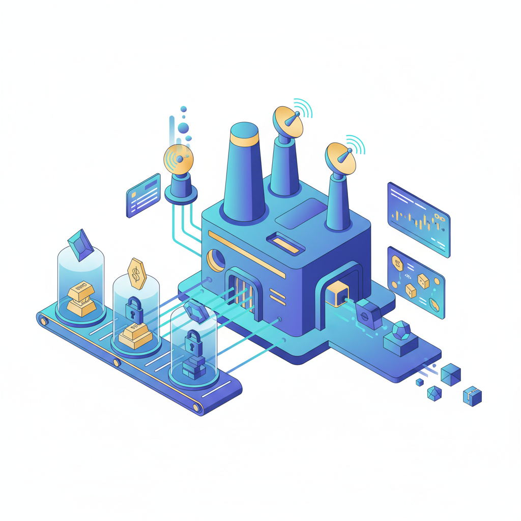 Synthetic asset minting process visualization